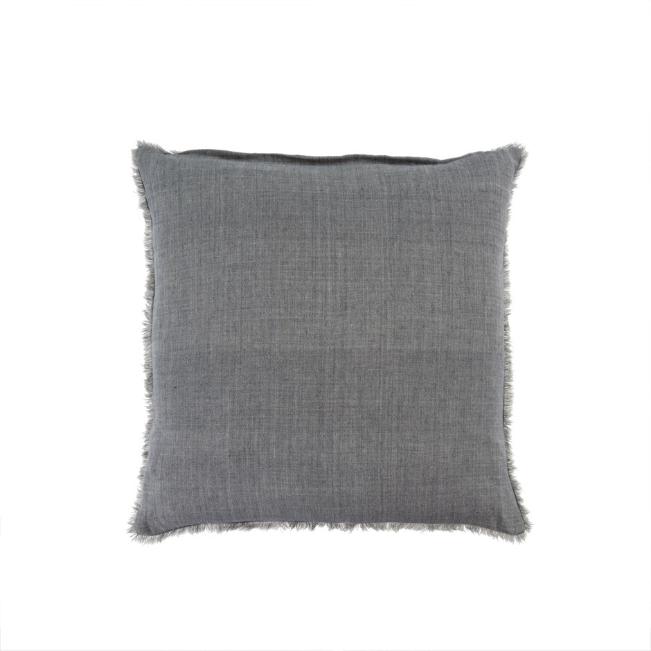 Lina Linen Pillow,Steel Grey
