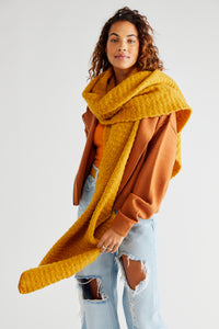 Free People Rippled Scarf Yellow