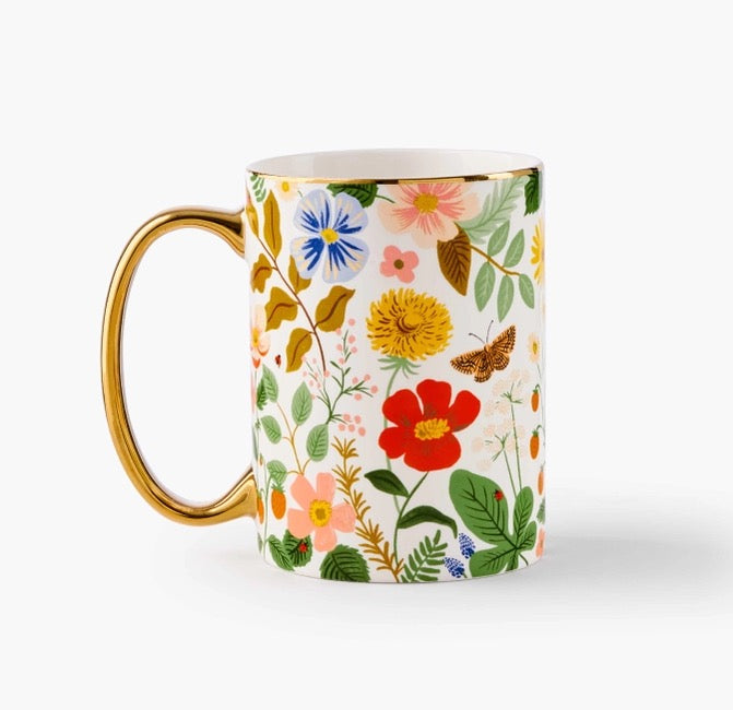 Porcelain Mug/ Strawberry Fields