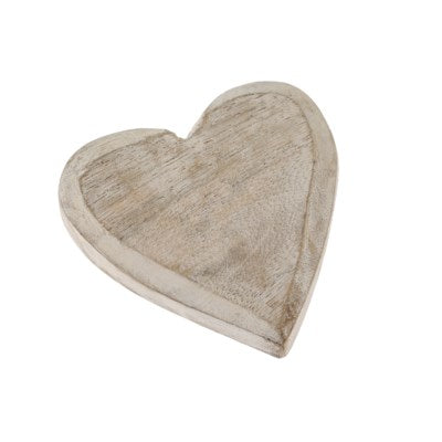 Wooden Heart M Whitewashed