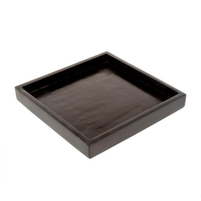 Square Black Stone Tray S