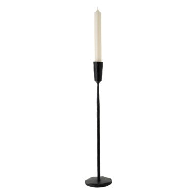 Luna Forged Candlestick L Black
