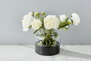 Etu Home Black Colour Block Flower Vase