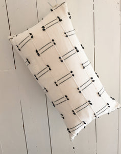 Black &White Textured Pillow