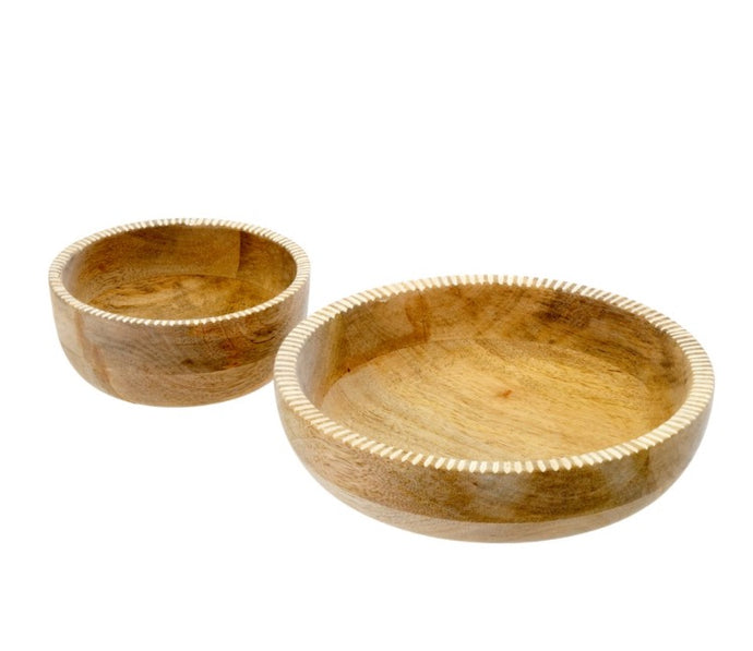 Lucca Wooden Bowls s/2