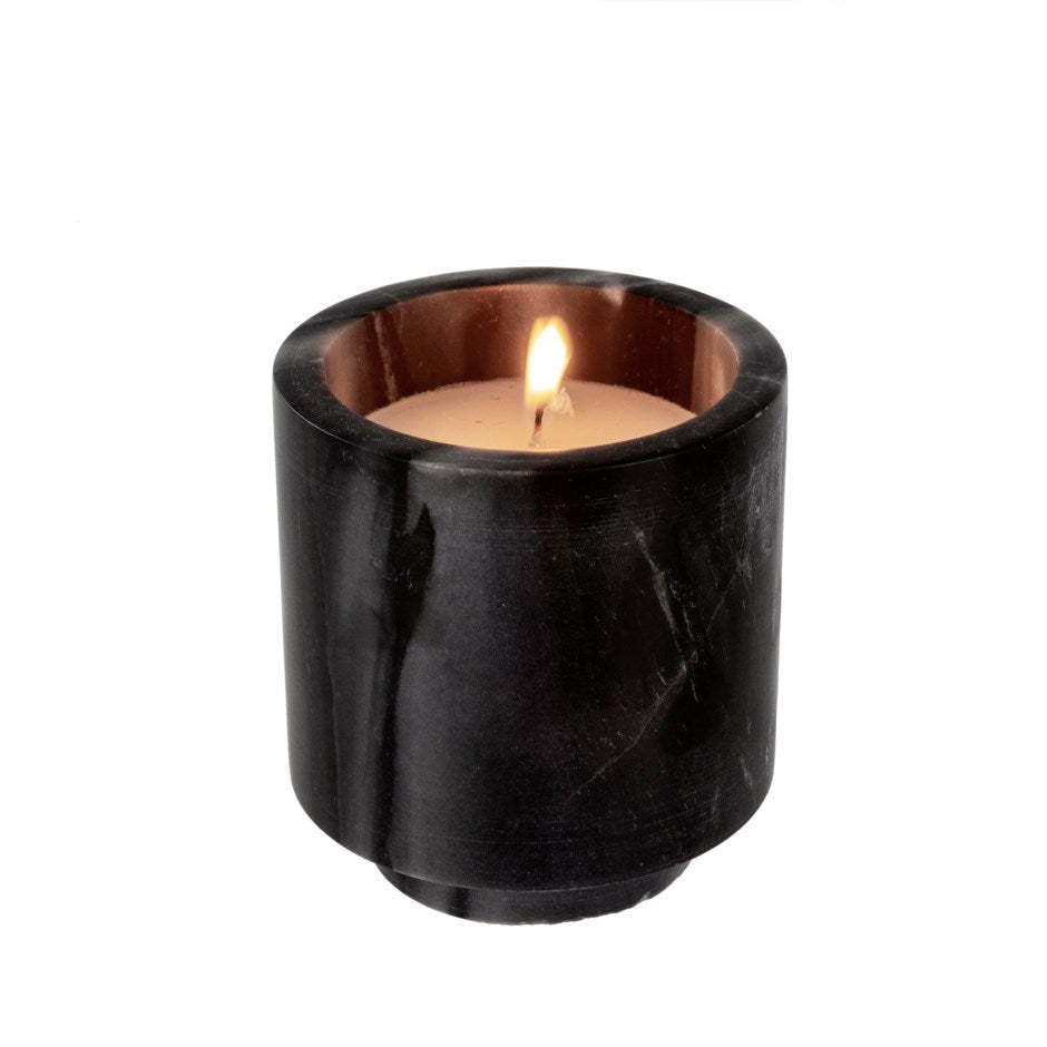 Marble Candle,Black -Incense and Tonika
