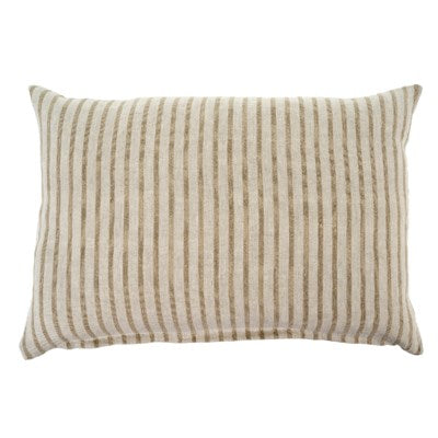 Pinstripe Linen Pillow Natural